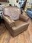 Vintage Brown Genuine Leather Armchair Carousel 3