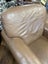 Vintage Brown Genuine Leather Armchair Carousel 6