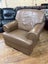 Vintage Brown Genuine Leather Armchair Carousel 8