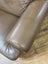 Vintage Brown Genuine Leather Armchair Carousel 10
