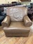 Vintage Brown Genuine Leather Armchair Carousel 12