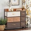 Chest of 7 Drawers Clothes Storage Tower Bedroom Dresser Organizer Unit Fabric Carousel 12