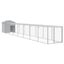 Chicken Cage With Run Light Grey 117x813x123 Cm Galvanised Steel Tonkbil Carousel 8