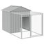 Chicken Cage With Run Light Grey 117x405x123 Cm Galvanised Steel Tonkbia Carousel 6
