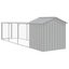 Chicken Cage With Run Light Grey 117x405x123 Cm Galvanised Steel Tonkbia Carousel 5