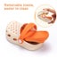 Toddler Boys Girls Clogs Lightweight Garden Slipper Non-Slip-Orange Carousel 4