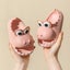 Dinosaur Slippers for Kids Non-slip Cute Big Mouth Water Shoes-Pink Carousel 6