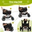 Pet Dog Stroller Pram Large Cat Carrier Travel Pushchair Foldable 4 Wheels Carousel 3