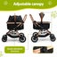 Pet Dog Stroller Pram Large Cat Carrier Travel Pushchair Foldable 4 Wheels Carousel 4