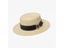 BEAU TODAY Straw Hats Women Paper Straw Khaki Wide Brim Black Panama Metal Carousel 4