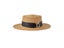 BEAU TODAY Straw Hats Women Paper Straw Khaki Wide Brim Black Panama Metal Carousel 1
