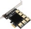 PCIe Multiplier 1 To 6 Riser GPU Expansion USB 3.0 Card For Crypto Mining Carousel 1