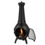 457mm Chiminea Outdoor Wood Burning Firepit with Grill Mesh & Chimney Coat Carousel 1