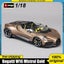 New In Stock Bburago 1:18 Bugatti W16 Mistral Gold Version Alloy Miniature Bugat Carousel 1