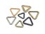 Metal Triangle Spring Ring Open Leather Bag Belt Strap Buckle Carabiner Carousel 4