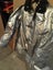 $1 NO RESERVE 1980's Vintage Silver Fireman coat - O/S Over Size FUNDRAISER #017 Carousel 3