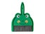 2Pcs/Set Small Broom Dustpan Set Cartoon Rabbit Bear Frog Pattern Keyboards Carousel 8