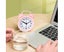 Mini Cute Vintage Retro Analog Twin Bell Alarm Clock for Kids,No Snooze,Batte Carousel 4