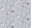 Wallpaper. Blossom - Charcoal & White on Grey. 1.06m Wide Roll. 2 roll bundle Carousel 1