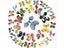 20PCS Color Magic Flying Butterfly Rubber Rubber Band Wind Up Toy Exquisite Carousel 1