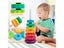 Baby Rotating Rainbow Tower Montessori Baby Stacking Puzzle Toys Safety Early Carousel 4