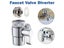 Zinc Alloy Switch Faucet Adapter Kitchen Sink Splitter Diverter Valve Water Tap Carousel 5
