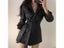 ChicNiche Korean-Style Leather Jacket For Women Casual Medium-Length Slimming Carousel 1