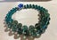 1960s Vintage 2-String Chunky Faceted Blue Green Beads & Big Rhinestone Necklace Carousel 6