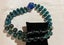 1960s Vintage 2-String Chunky Faceted Blue Green Beads & Big Rhinestone Necklace Carousel 10