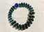 1960s Vintage 2-String Chunky Faceted Blue Green Beads & Big Rhinestone Necklace Carousel 11