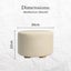 Fabric Ottoman Round Foot Stool With Wooden Legs Beige Furniture Home Ottomans Carousel 2