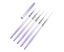 Nail Art Liner Brushes Metal Handle Nail Drawing Pens,5 Sizes-Nail Art Brush Carousel 1