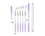 Nail Art Liner Brushes Metal Handle Nail Drawing Pens,5 Sizes-Nail Art Brush Carousel 5