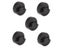 5pcs Professional Violin Parts Accessories 20 X 20mm Black Acoustic Round Carousel 5