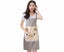 Oil-proof Pig Pattern Apron with Pockets Cartoon Apron Cute Women-brown Carousel 1