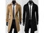 Simple Trench Coat Double-breasted Male Men Coat Coldproof Pure Color Jacket Carousel 3