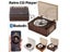 Vintage Leather CD Player Two-way Bluetooth 5.0 Built-in Speaker Portable Carousel 3