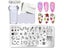 NICOLE DIARY 6pcs Nail Stamping Plate Winter Snowflake Print With Stamping Carousel 3