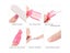 Plastic Nail Art Soak Off Cap Clips UV Gel Polish Remover Wrap Tool Fluid For Carousel 6
