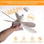 52cm Silent Ceiling Fan with 3 Light Modes, 6 Blades, Plus Remote E27/E14/B22 Carousel 1