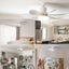 52cm Silent Ceiling Fan with 3 Light Modes, 6 Blades, Plus Remote E27/E14/B22 Carousel 3