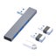 Usb Male To Dual Usb 2.0+3.0 Female Adapter Silver Carousel 1