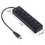 7-Port Usb 3.0 Hub With Switch For Pc / Laptop Carousel 6