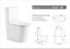 Toilet Avido Back to Wall, Rimless Stronger Flushing Toilet, Shorter Size Carousel 1