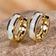 925 Sterling Silver Opal Huggie Earrings "Ankara" (White) Carousel 5