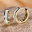 925 Sterling Silver Opal Huggie Earrings "Ankara" (White) Carousel 6
