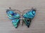 Vintage Paua butterfly brooch Carousel 1