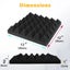 12 Pieces Acoustic Sound Proof Foam Panels For Wall Decor Door Ceiling Isolation Carousel 5