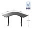 Corner Standing Desk Sit and Stand Up Computer Office Gaming L Shaped Black Carousel 2