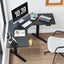 Corner Standing Desk Sit and Stand Up Computer Office Gaming L Shaped Black Carousel 4